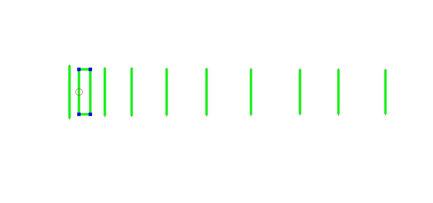 RFD-222RLF5, 222 MHz 10 Elements Rectangular Loop Feed (RLF) Yagi.